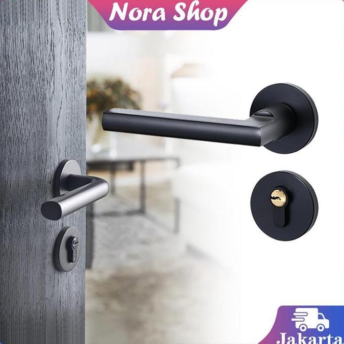 AWAYESH Gagang Pintu Rumah Hendel Pintu Rumah Kunci Pintu Set Lengkap Handle Kunci Pintu Rumah Set