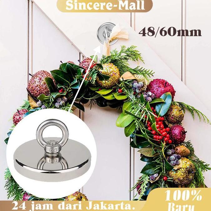 GAIZINPO D60Kuat 120KG Magnet Neodymium / Alat Untuk Memancing Logam / Magnet Fishing