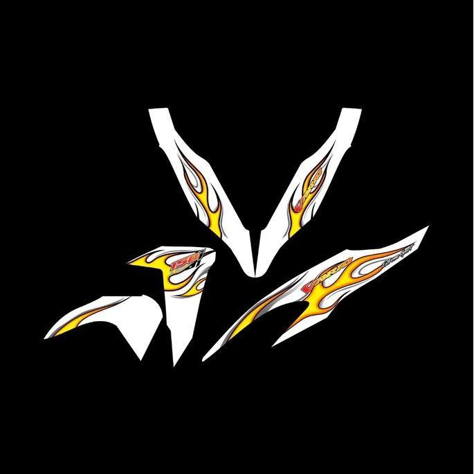Striping Sticker Vario Striping Sticker Vario New 125/150 Motif Api Transparan