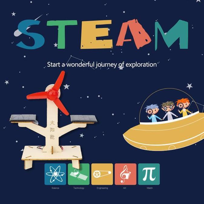 Kit Edukasi Pembangkit Listrik Solar Cell Kipas Tenaga Matahari Solar Cell Panel Surya