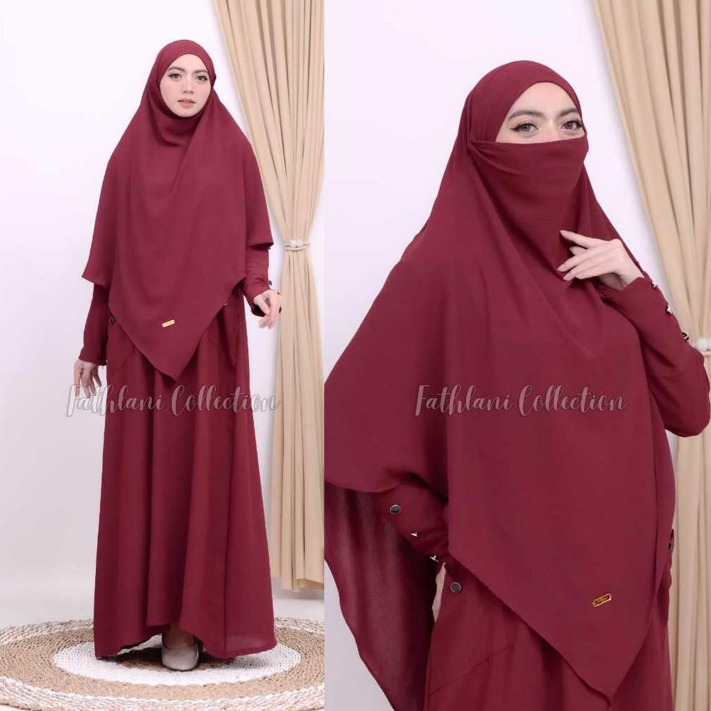 TERMURAH gamis abaya syarifah gamis set hijab terbaru simpel mewah elegan cocok untuk haji umroh