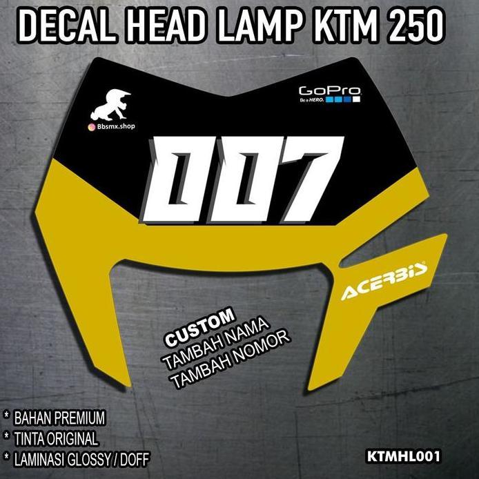 Ready Decal   Head   Lamp   KTM    250