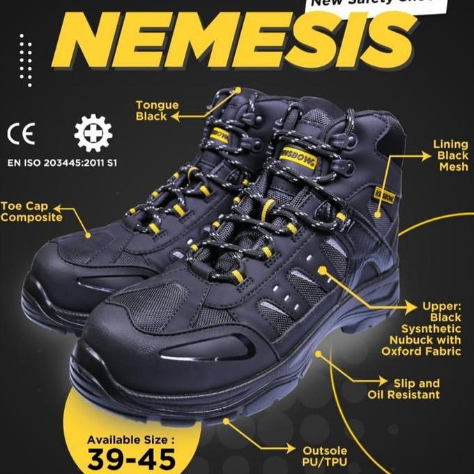 Sepatu Pengaman Krisbow Safety Shoes Prince 6inch Sepatu Safety - Coke