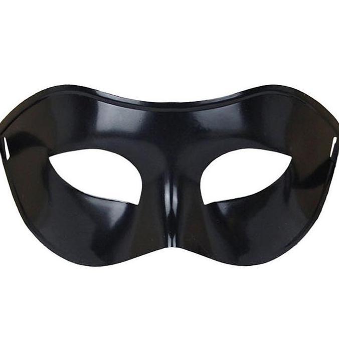 TOPENG HITAM PRIA SETENGAH WAJAH MASQURADE ZORO MASK TOPENG BANDIT