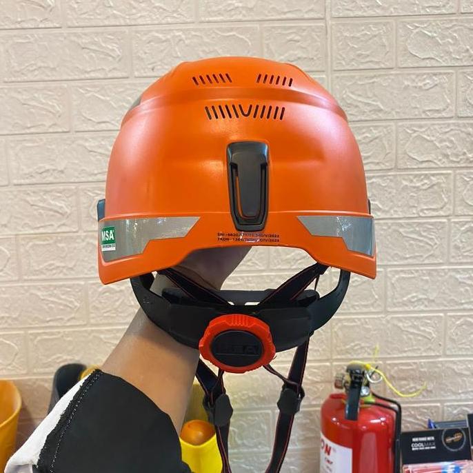 MSA H1 Safety Helmet Climbing Orange Helm Safety Msa Trivent Lokal SNI