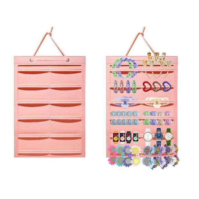 GAIZINPO Organizer Jepitan Rambut Tas Penyimpanan Bando Gantung Dinding Rak Jepit Rambut Anak Tas Pe