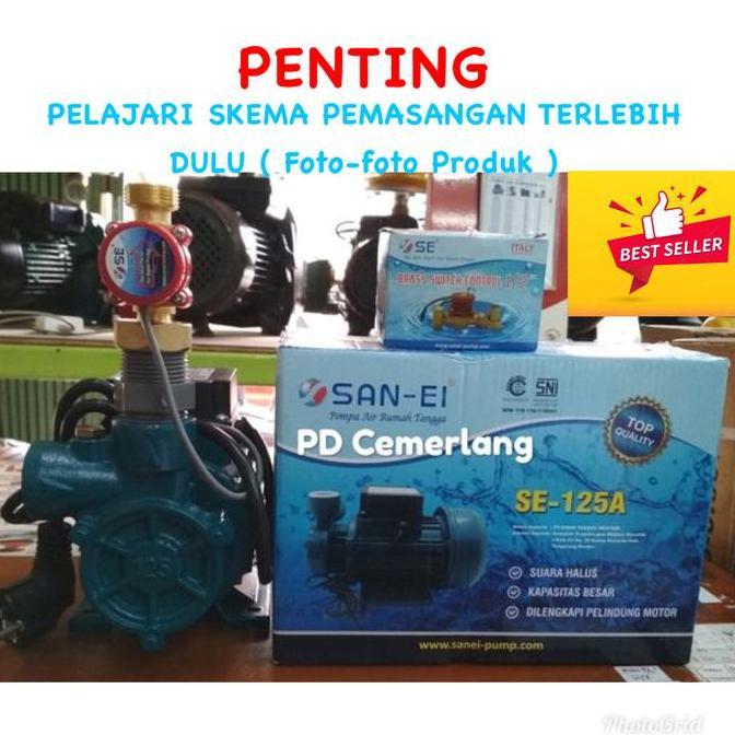 Pompa air pendorong air toren otomatis booster pump san ei sanyo ready