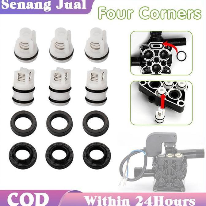 AWAYESH 12pcs Seal Valve Jet Cleaner Klep Jet Cleaner High Pressure Inlet Valve Outlet Valve Jet Cle