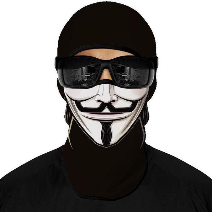 AWAYESH Masker Ninja Full Face Masker Berkendara Motor Masker Motor Pria Full Face Masker Ninja