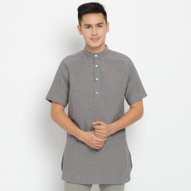 Toraformen - Ankara Kemeja Koko Pria Muslim Lengan Pendek Baju Kantong