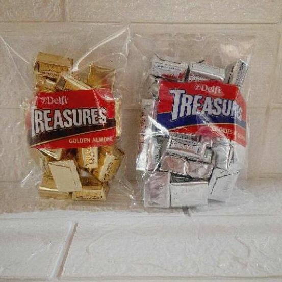 Delfi Treasure Cokelat Almond Putih Isi 24pcs Snacks Wafer Coklat Almond Putih untuk Food dan Snacks