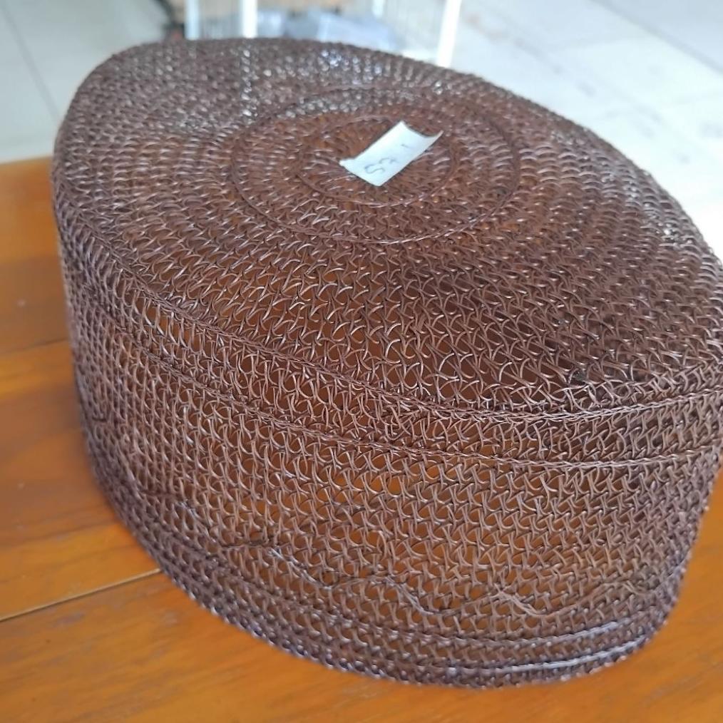 peci/kopiah akar jangang motif gelombang