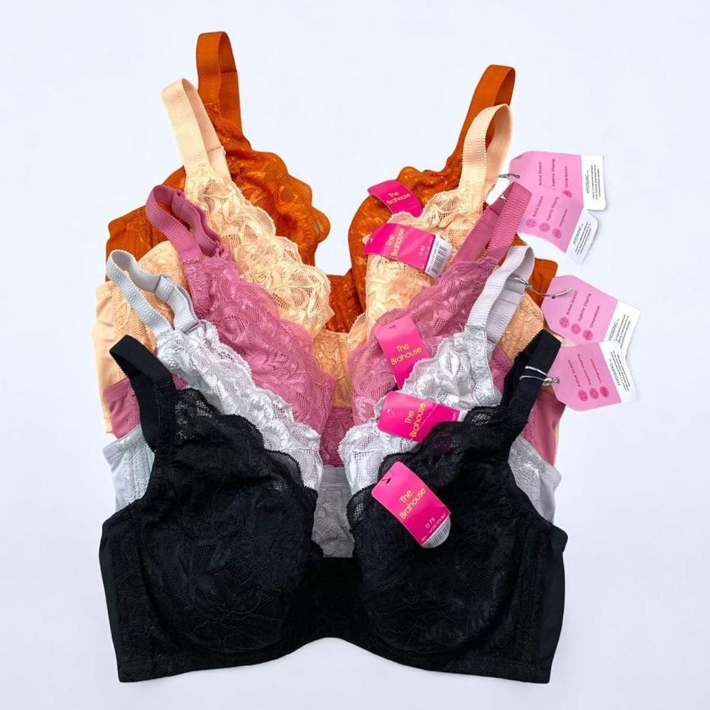 Bra Wanita Brahouse 1412 Full Cup - Berkawat - Busa Tipis - Kait 3 | Ukuran 34-40 Cup C & D