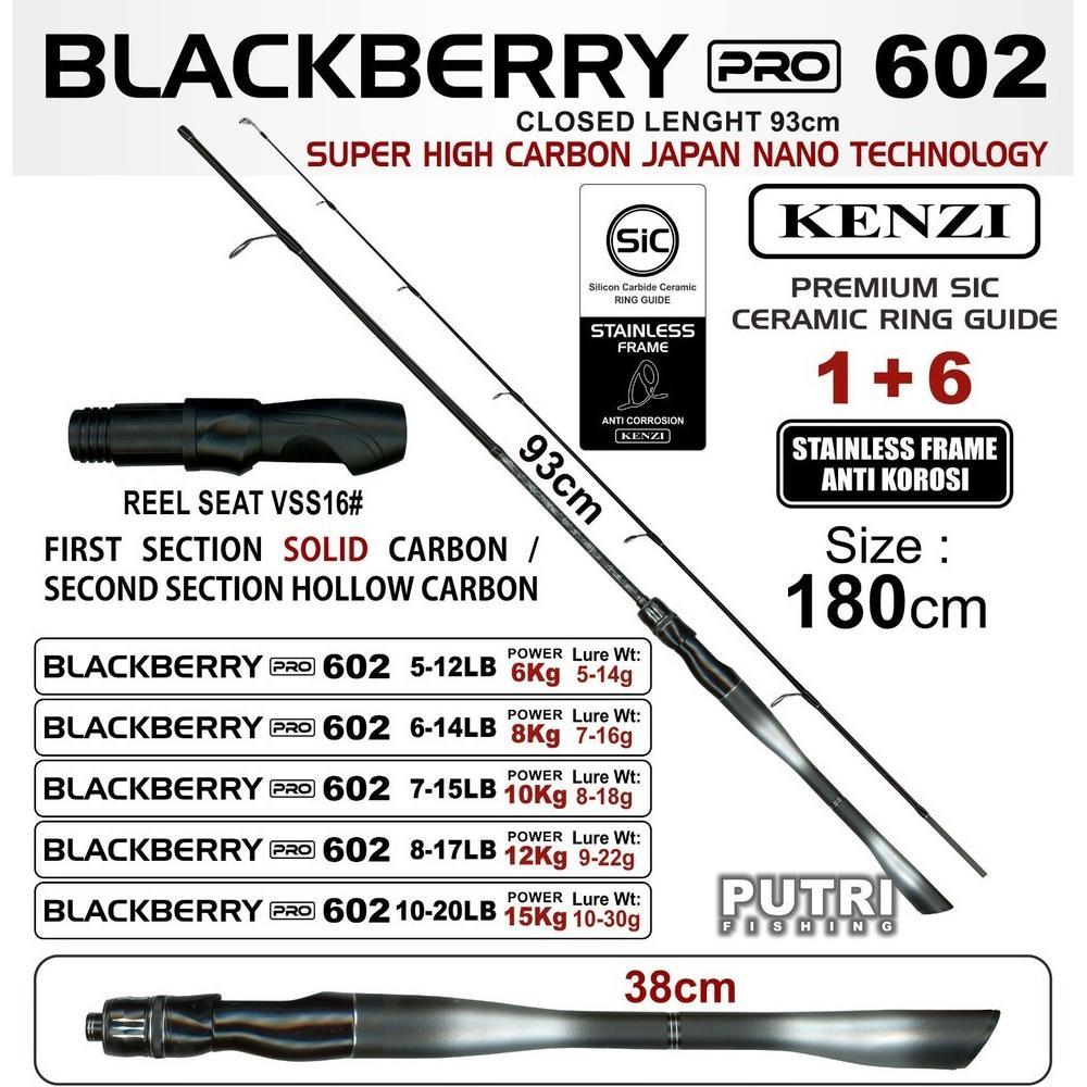 Joran Kenzi Blackberry Pro 602 Carbon Nano Solid Sic Guide Stainless Frame Anti Korosi 1.8M Spinning