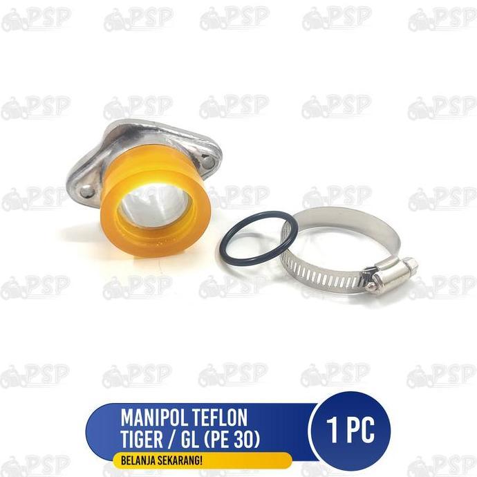 Promo Manipol Teflon Tiger PE 30 - Manifold Teplon Intake Karbu PE 30 PNP Honda CB GL Megapro Tiger 