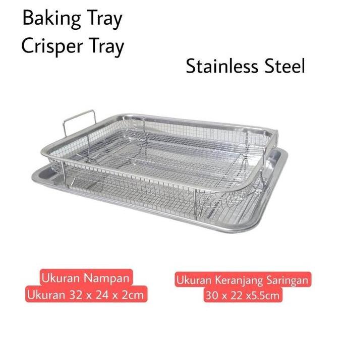 Spinner Peniris Minyak Gorengan Manual 1 Set Wadah Saringan Tirisan Makanan Stainless Gold Silver Ta