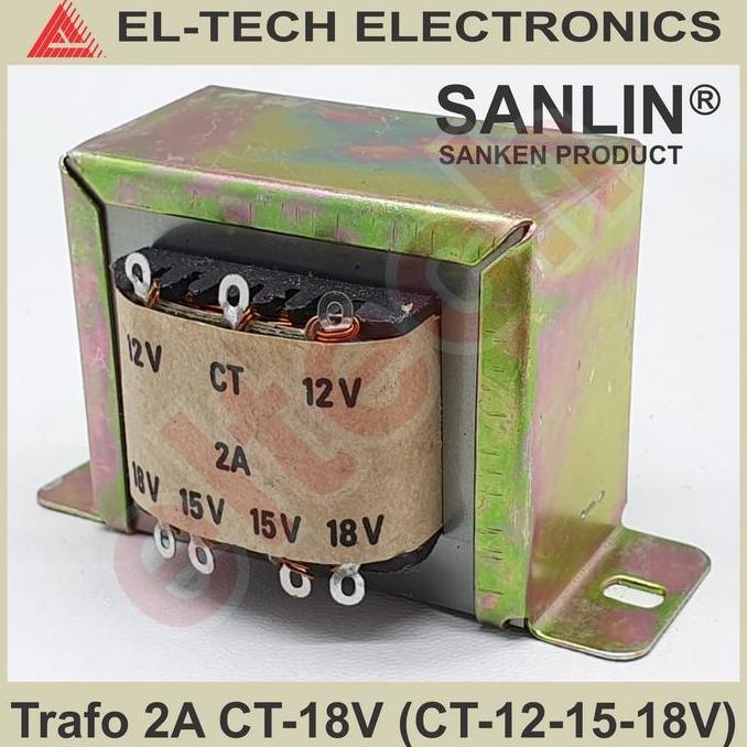 NEW SANLIN 2A CT 18V Trafo Transformator Power Supply Catu Daya