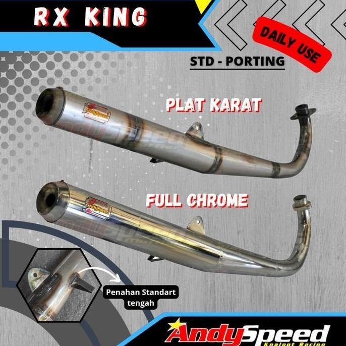 Promo Knalpot RX KING STANDAR RACING merk andy speed Diskon