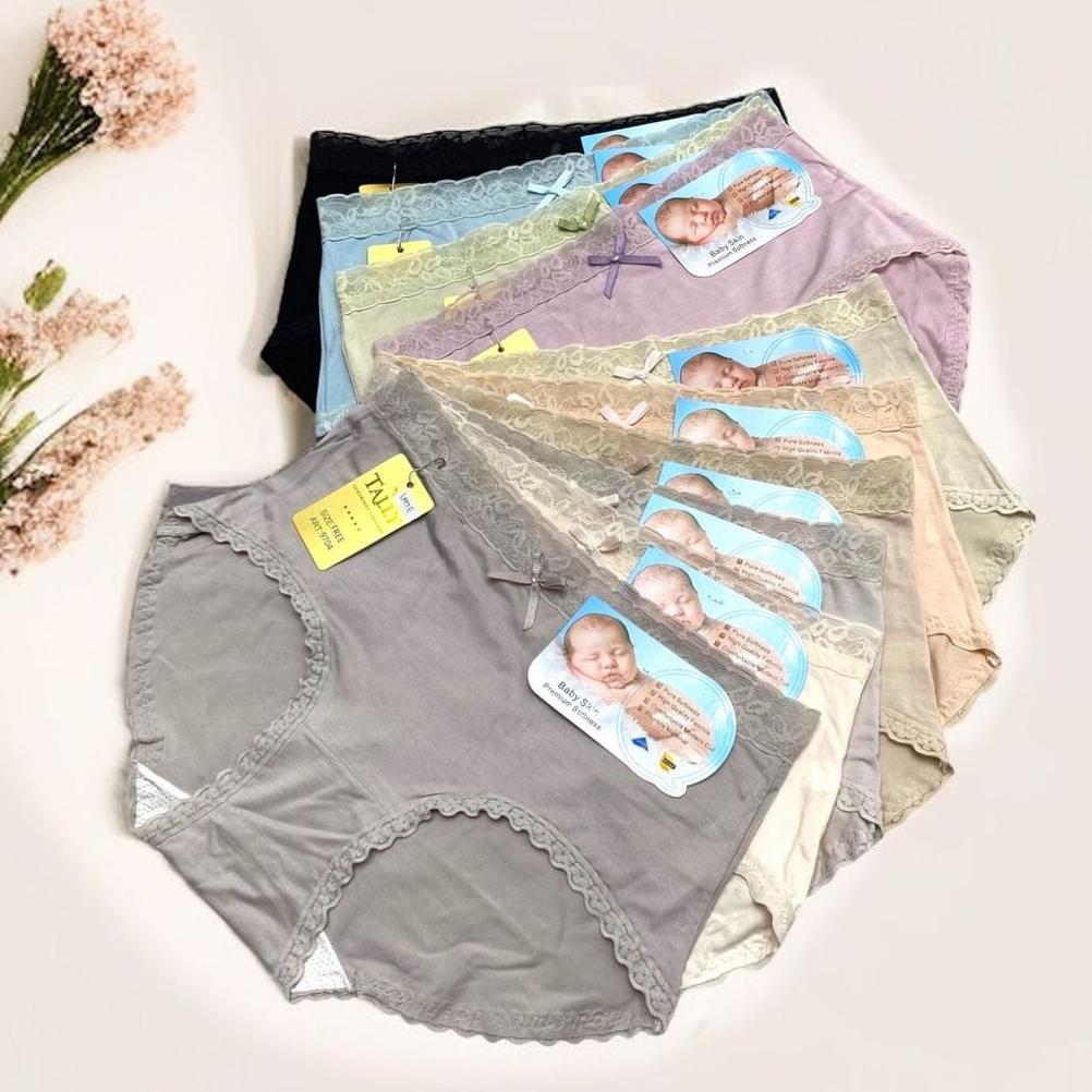Celana Dalam Wanita TALLY 9704 - Free Size (Fit to L-XL) - Bahan Baby Skin - Super Nyaman Dipakai