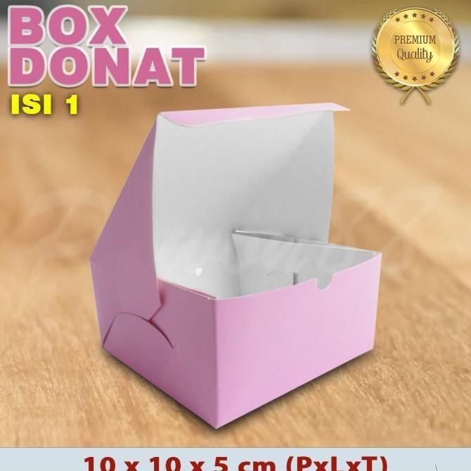Dus Kotak Box Donat - PINK - Isi 1