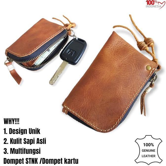 DOMPET STNK DOMPET KUNCI MOBIL KEYLESS GANTUNGAN KUNCI MOBIL KULIT