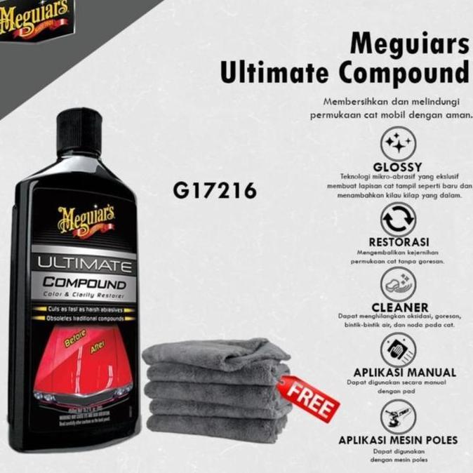 BEBAS ONGKIR - Meguiars Ultimate Compound 450ml - Kompon Poles Pengkilap Body Mobil