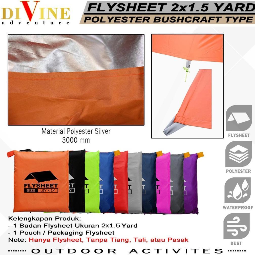 HOT FLYSHEET TENDA 200 X 150 WATERPROOF CAMPING ATAP TENDA OUTDOOR KANOPI TENDA FLYSHEET TAHAN SINAR