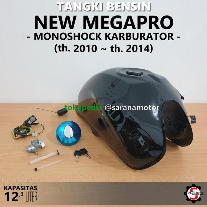 HARGA SAHABAT - Tangki Bensin Honda MegaPro Mono Karburator Hitam Biru Merah Putih Redi Stock Epoxy 
