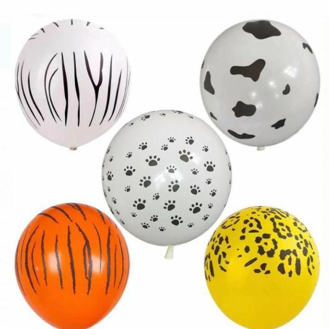 Balon Latex Corak Loreng Tutul 12 Inch