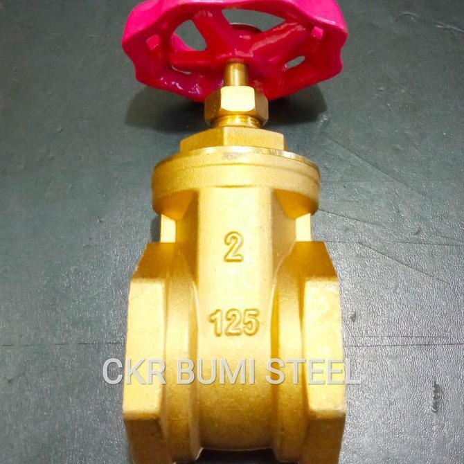 GATE VALVE 2" INCH KUNINGAN / STOP KRAN 2" INCH KUNINGAN terlaris