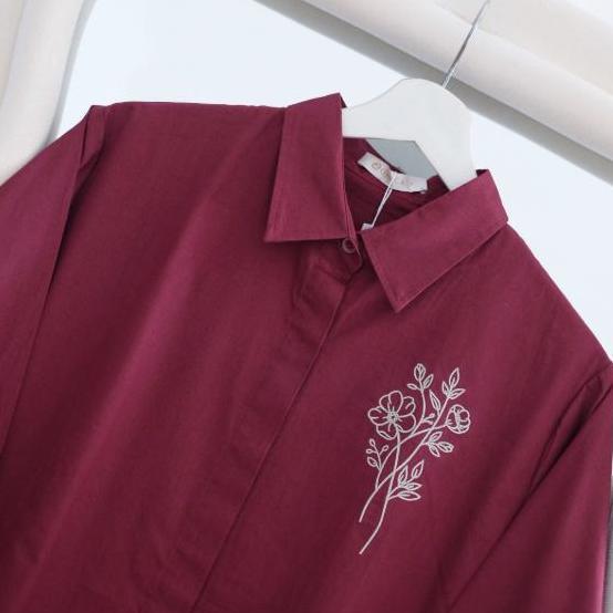 Odeca Kiara Top Odeca Kiara Top Kemeja Bordir Atasan Wanita