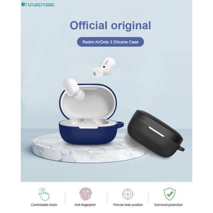 Soft Case Silikon Kompatibel Untuk TWS Redmi Airdots 3 / Redmi Airdots 2s + carabiner