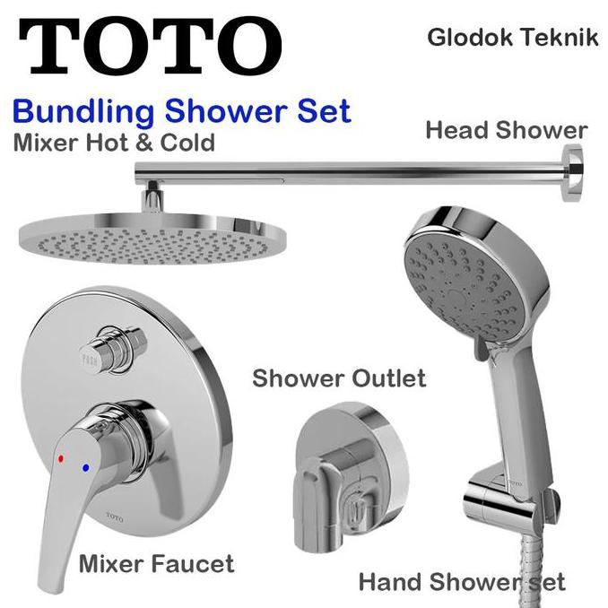 Toto shower complete set Kran tanam - Wall shower - hand shower TX2 ready