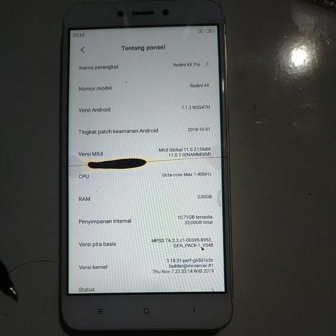 mesin xiaomi redmi 4x