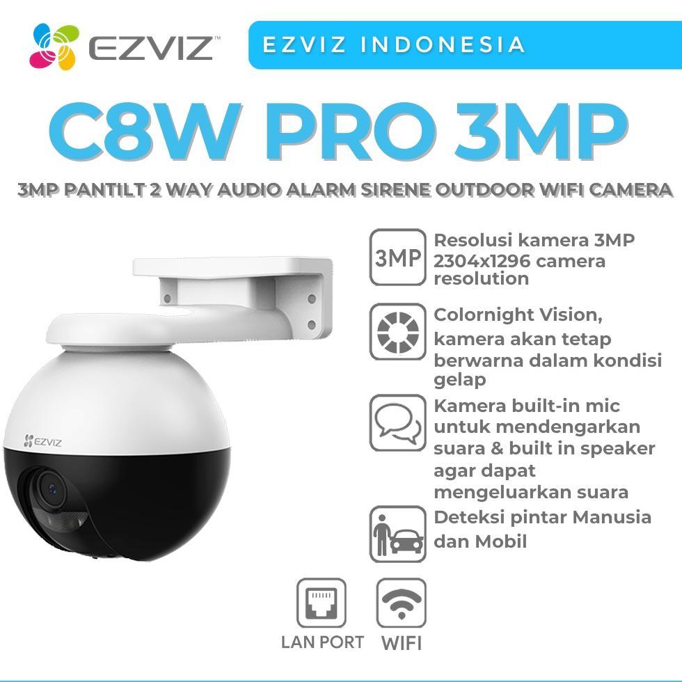 Promo Ezviz C8W Pro 3Mp Pantilt 2Way Audio Alarm Outdoor Wifi Camera