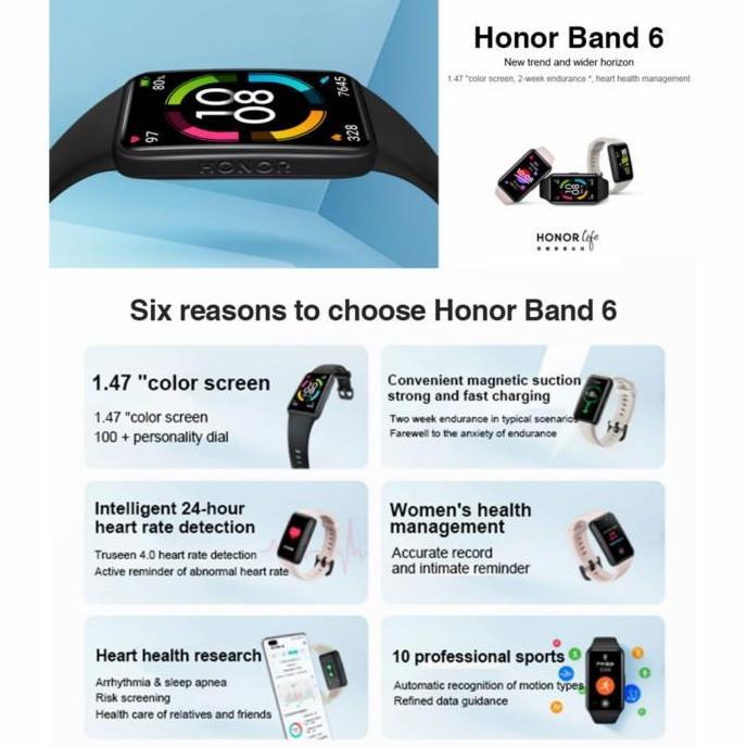 HONOR BAND 6 Smart band spo2 - AMOLED DISPLAY - SMARTBAND
