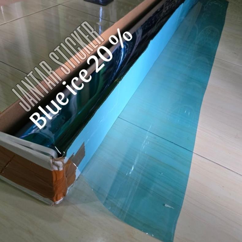 BEST SELLER STICKER KACAFILM RIBEN BLUE ICE 20% DAN 60% LEBAR 150 CM BISA UNTUK SEMUA JENIS MOBIL KA