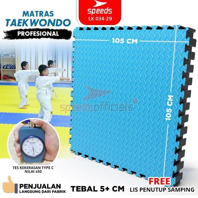SPEEDS Matras Takewondo Evamat Tebal Bela Diri Muaythai Eva Puzzle Karate Matras Bela Diri Mat 5cm L