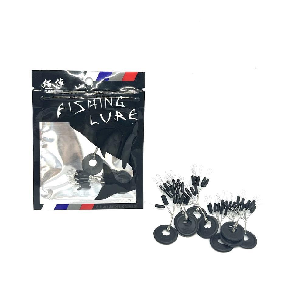 Super Sale Stopper Pancing Perbungkus Isi 10  Warna Hitam Ukuran Kecil Sedang Besar - Birday Sale