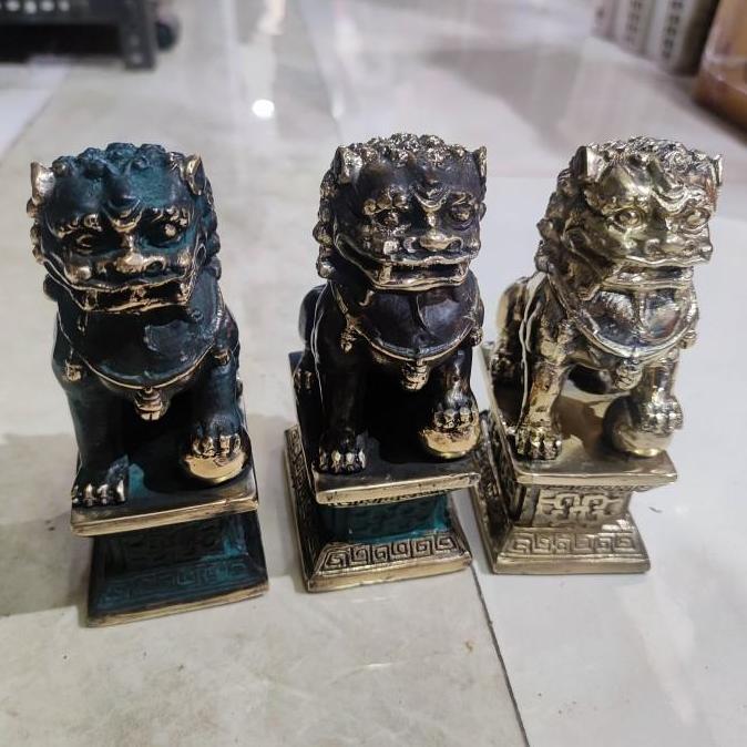 @@@@] patung qilin Chinese Feng shui kilin kuningan asli