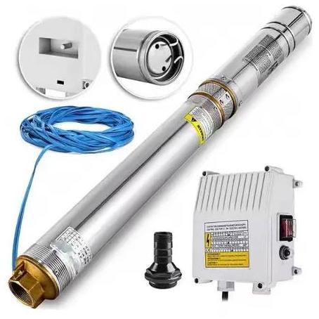Pompa Submersible 200Watt Pompa Satelit Celup Sumur Bor Casing 3Inc