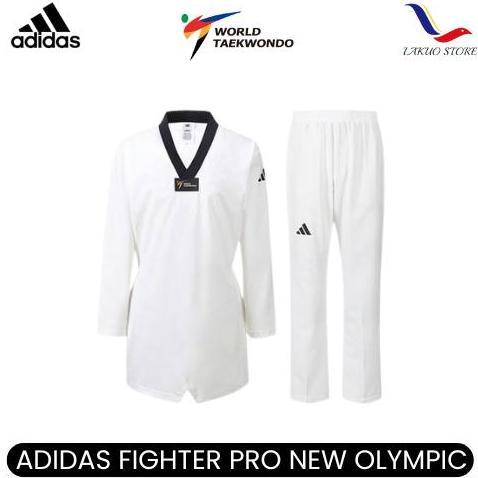 Terbaru Dobok Adidas Fighter Pro New Olympic / Seragam Taekwondo Adidas Original / Dobok Adidas Seun