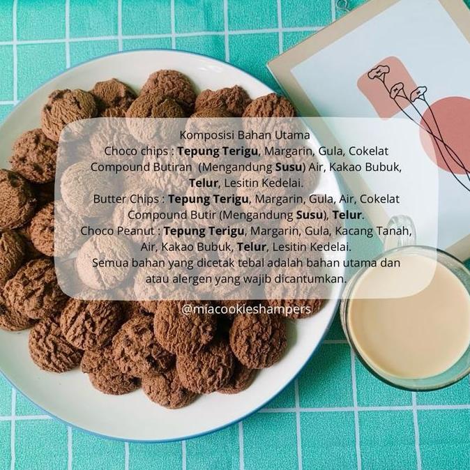 MIA Cookies 2Kg Hampers Halal BPOM RI MD 836209034022 Coklat Chip Butter Chips Snack Kering Cemilan 
