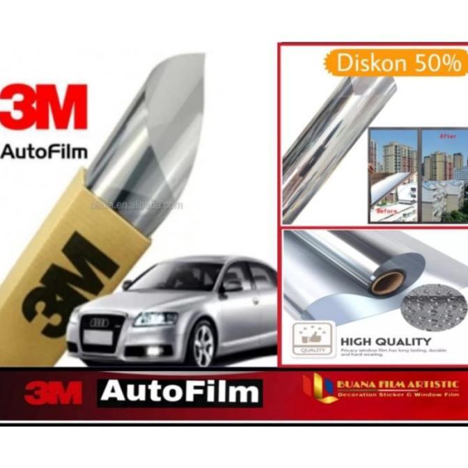 DISKON (ANGKASAKULON) KACA FILM 3M SILVER KACA FILM MOBIL 3M CROOME KACA FILM AUTO FILM