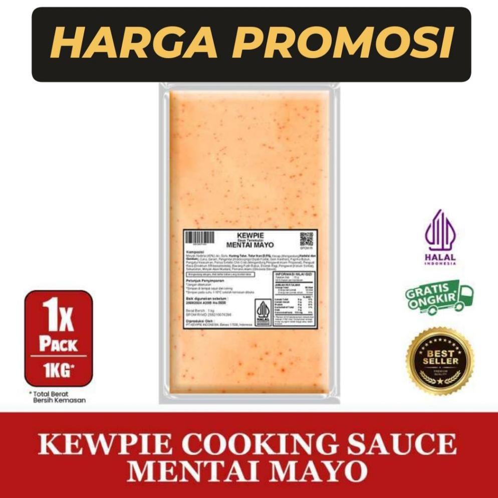 Terlaris PROMOSI!! Kewpie Saus Mentai 1Kg / Saus Mayo Mentai Kewpie 1 KG