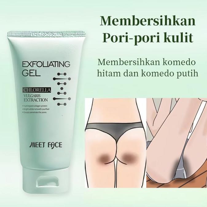 Pengiriman DiskritMeet F Gel Pengelupasan Ekstrak Herba 50g Melembapkan & Menyuburkan Kulit Kusam Co