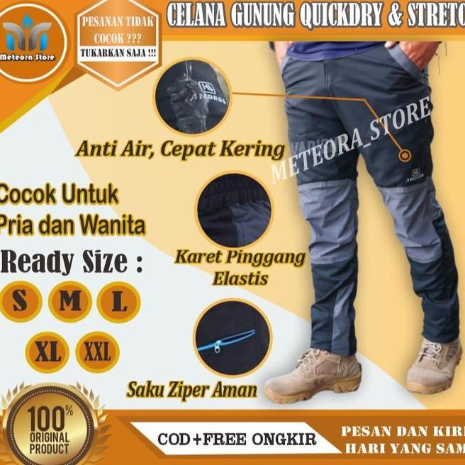Celana Gunung Quick Celana Gunung Quick Dry Pria Wanita Panjang Outdoor Var5109