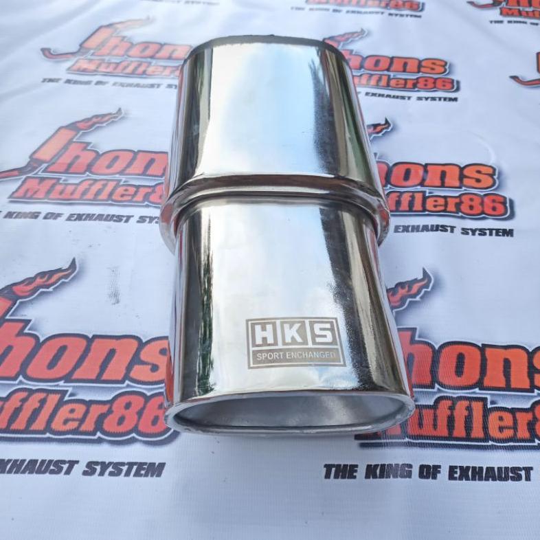 FREE ONGKIR KNALPOT MOBIL KNALPOT RACING MOBIL HKS GEPENG TURBO GALVANIS KOTAK SUARA BASS UNTUK SEMU