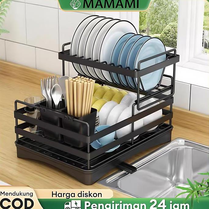Rak Stainless / Rak Piring Rak Wastafel Dengan dan Rak Talenan dorong bawah kompor tempat pisau dapu