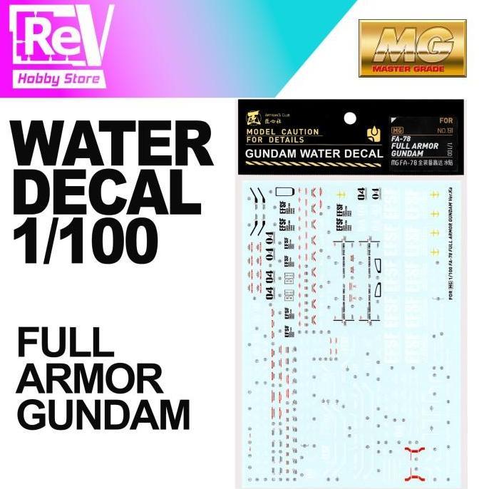 Promo GUNDAM WATER DECAL MG FULL ARMOR GUNDAM THUNDERBOLT MASTER GRADE Diskon
